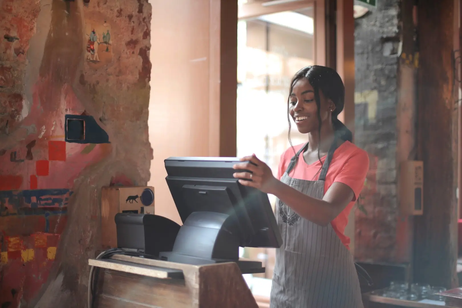 Image of a resturant worker